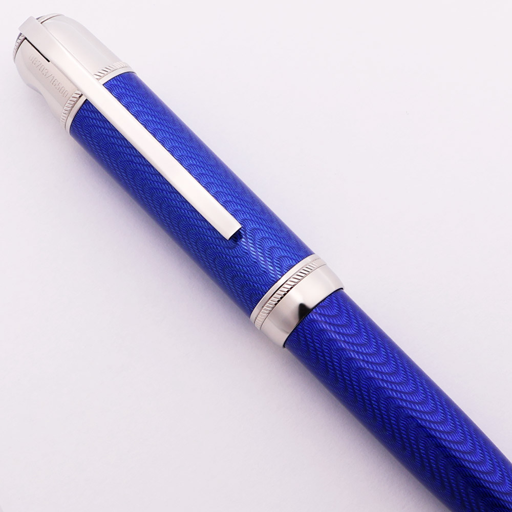 Montblanc Writers Edition Ballpoint Pen 2003 Jules Verne Blue Lacquer w ST Near Mint in Box Works Well Peyton Street Pens